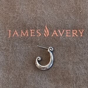​James Avery Retired Sterling Silver Scroll Hoop Single Earring - Replacement